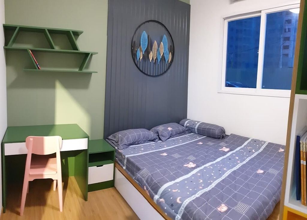 Phòng ngủ - Nhà mẫu Dự án Green Town Bình Tân - Phong cách Color Block + Scandinavian  | Space T