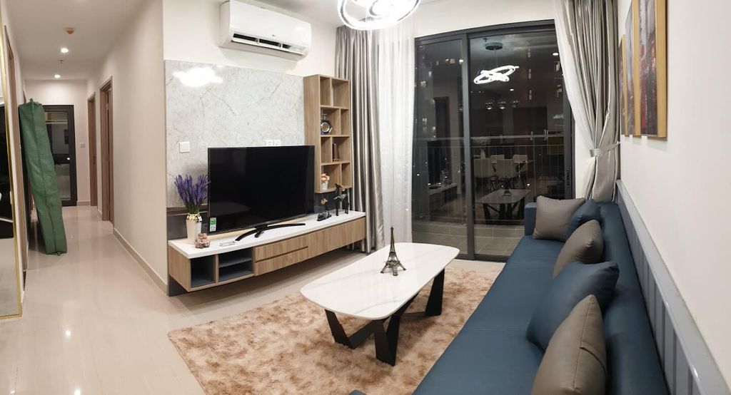 Phòng khách - Căn hộ Vinhomes Central Park Quận Bình Thạnh - Phong cách Modern  | Space T