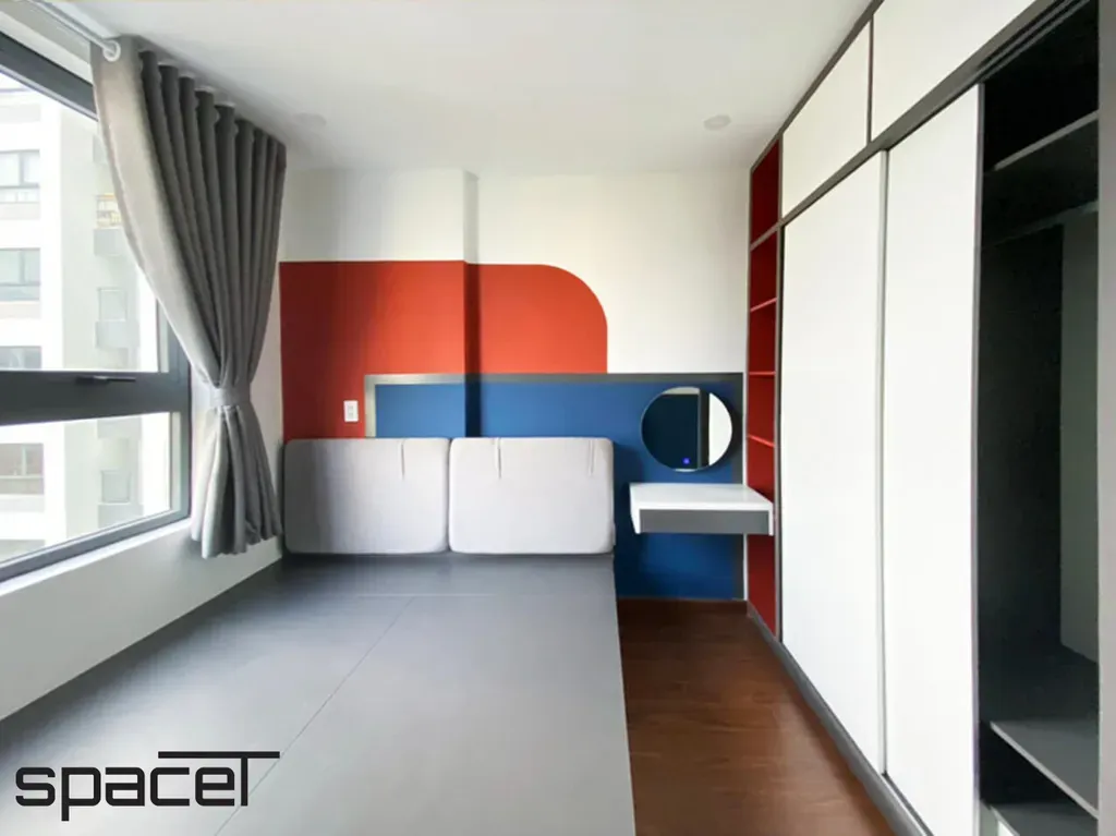Phòng ngủ - Căn hộ Goldora Plaza Nhà Bè - Phong cách Color Block | Space T