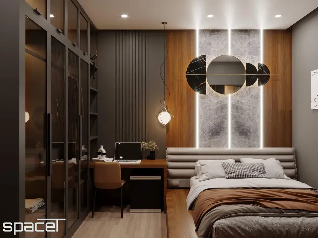 Phòng ngủ - Phòng ngủ Nhà phố Quận 6 15m2 - Phong cách Modern | Space T
