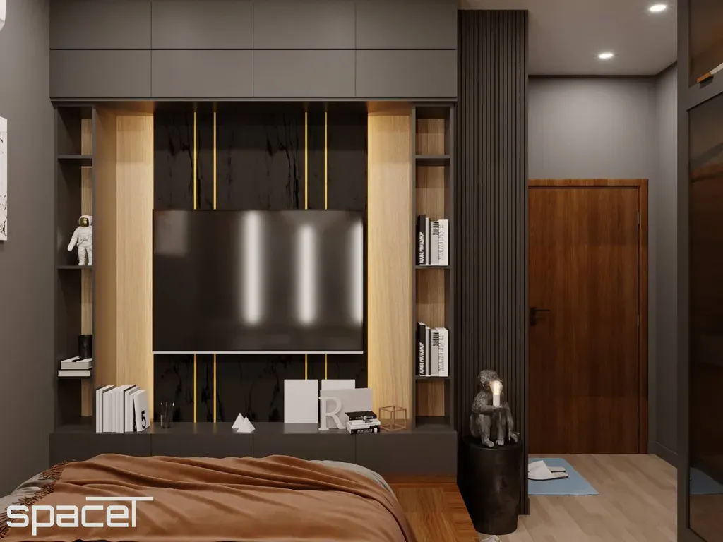 Phòng ngủ - Phòng ngủ Nhà phố Quận 6 15m2 - Phong cách Modern | Space T