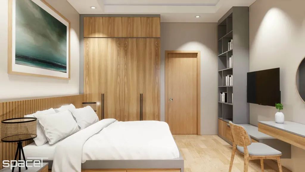 Phòng ngủ - Nhà phố Quận 12 108m2 - Phong cách Modern + Scandinavian | Space T