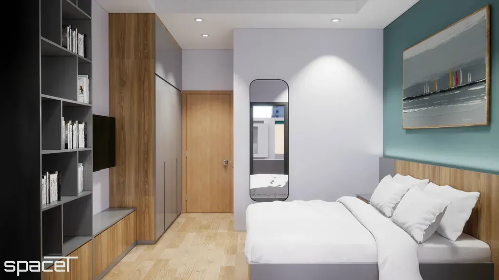 Phòng ngủ - Nhà phố Quận 12 108m2 - Phong cách Modern + Scandinavian | Space T