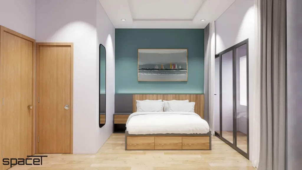 Phòng ngủ - Nhà phố Quận 12 108m2 - Phong cách Modern + Scandinavian | Space T