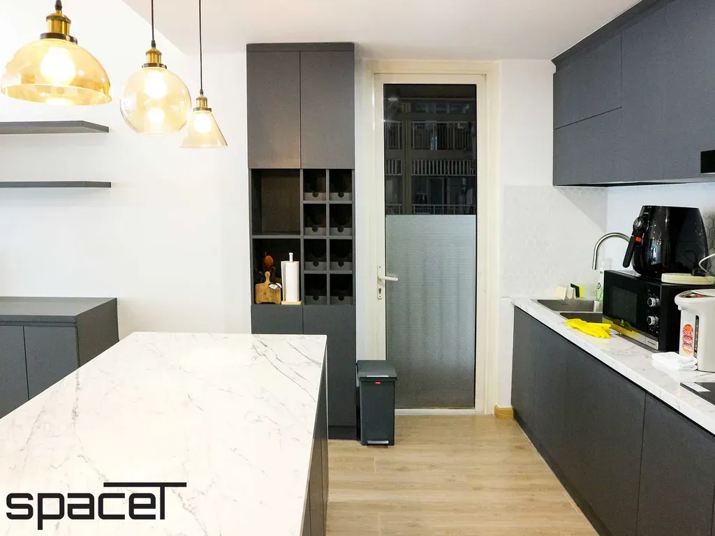 Phòng bếp - Căn hộ Saigon Pearl 3PN - Phong cách Minimalist + Modern | Space T