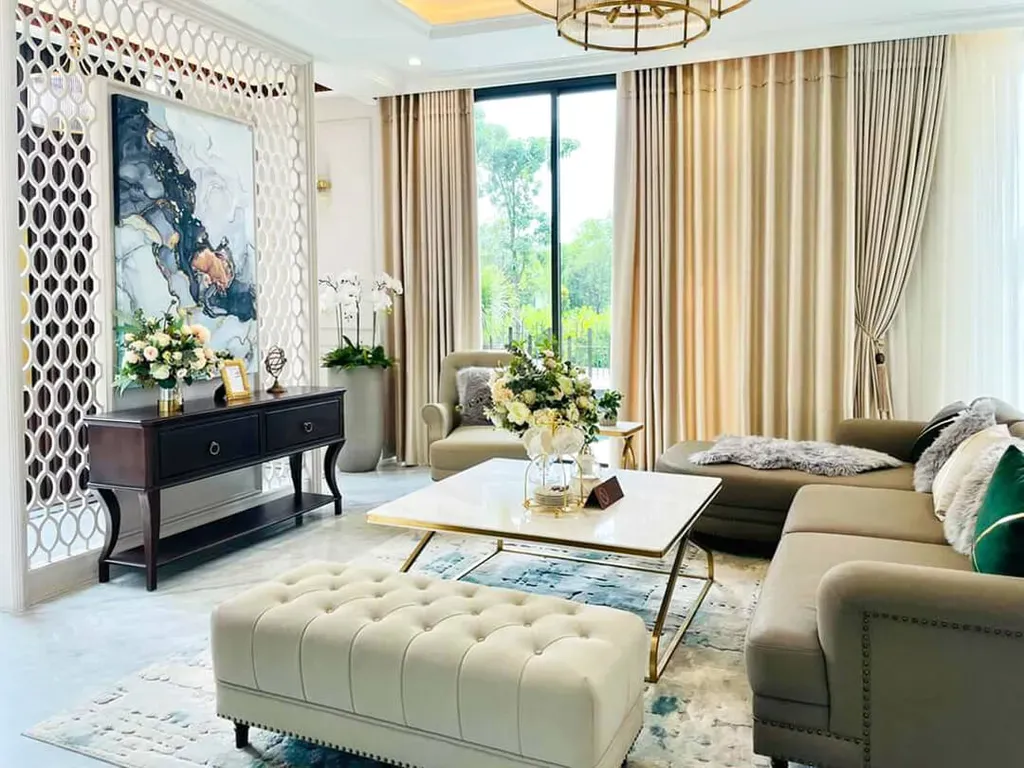 Phòng khách - Biệt thự Riverside Quận 9 - Phong cách Neo Classic | Space T