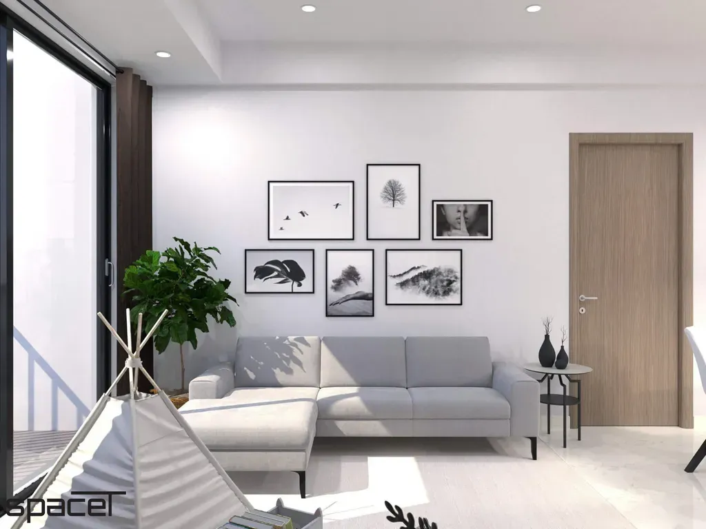 Phòng khách - Căn hộ Safira Khang Điền Quận 9 69m2 - Phong cách Scandinavian | Space T