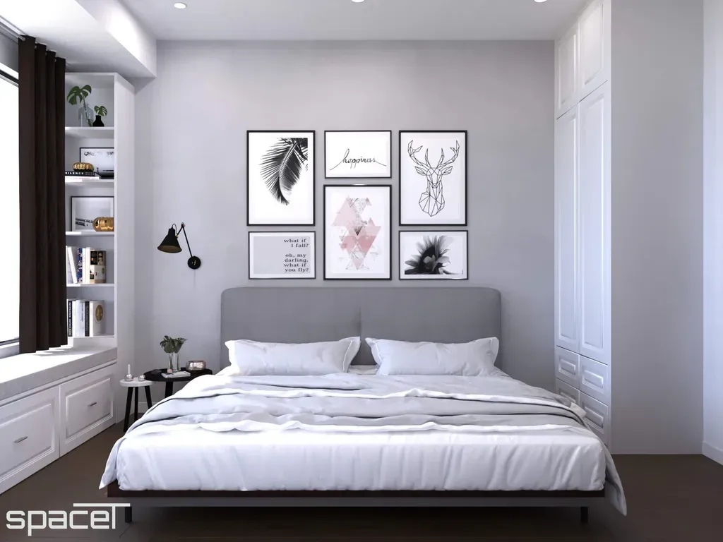 Phòng ngủ - Căn hộ Safira Khang Điền Quận 9 69m2 - Phong cách Scandinavian | Space T