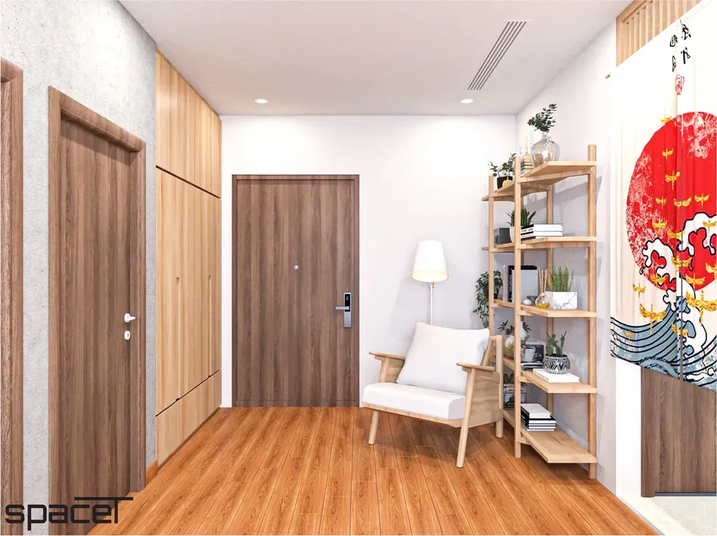 Lối vào - Căn hộ Eco Green Quận 7 49m2 - Phong cách Japandi | Space T