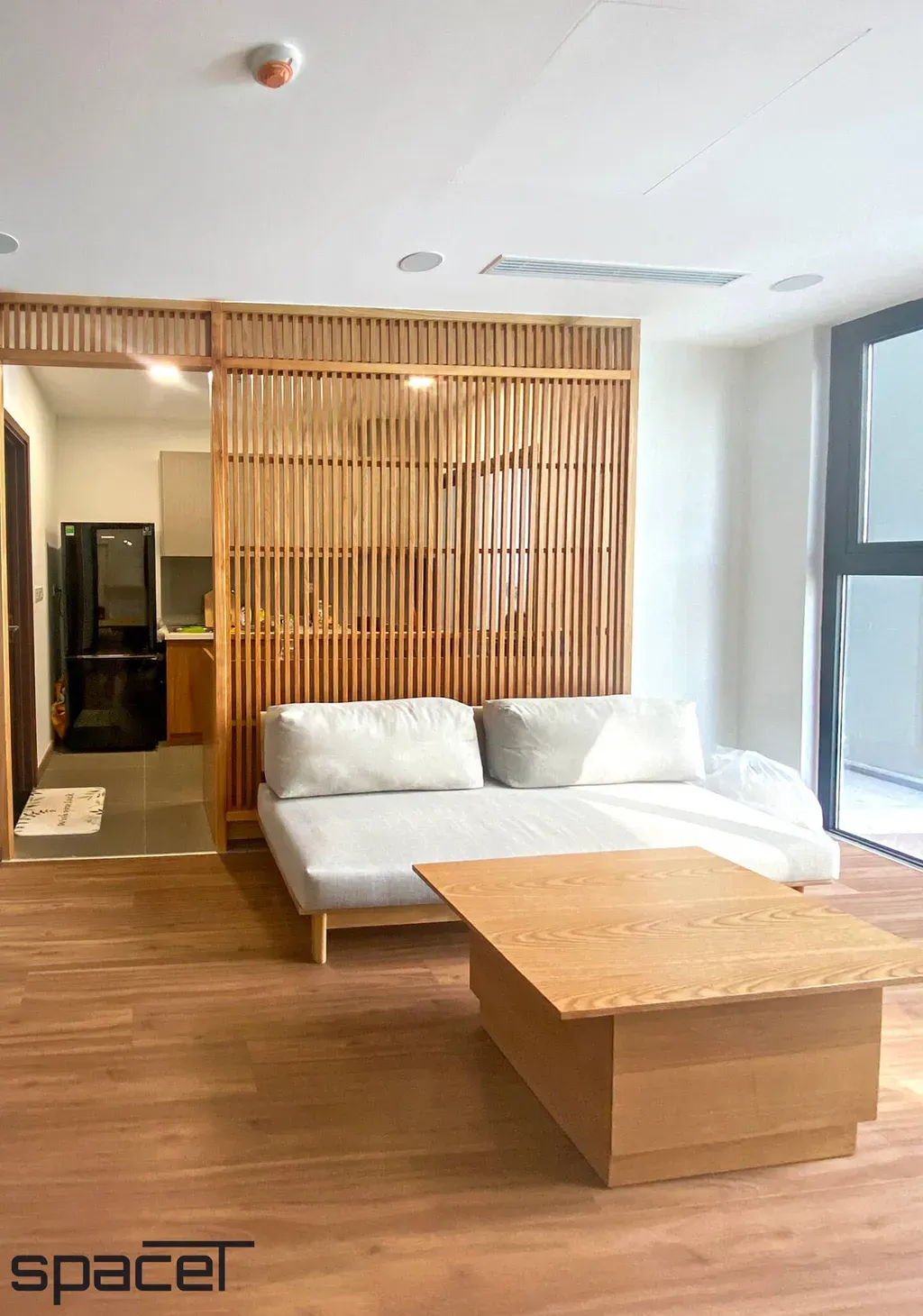 Phòng khách - Căn hộ Eco Green Quận 7 - Phong cách Japandi | Space T
