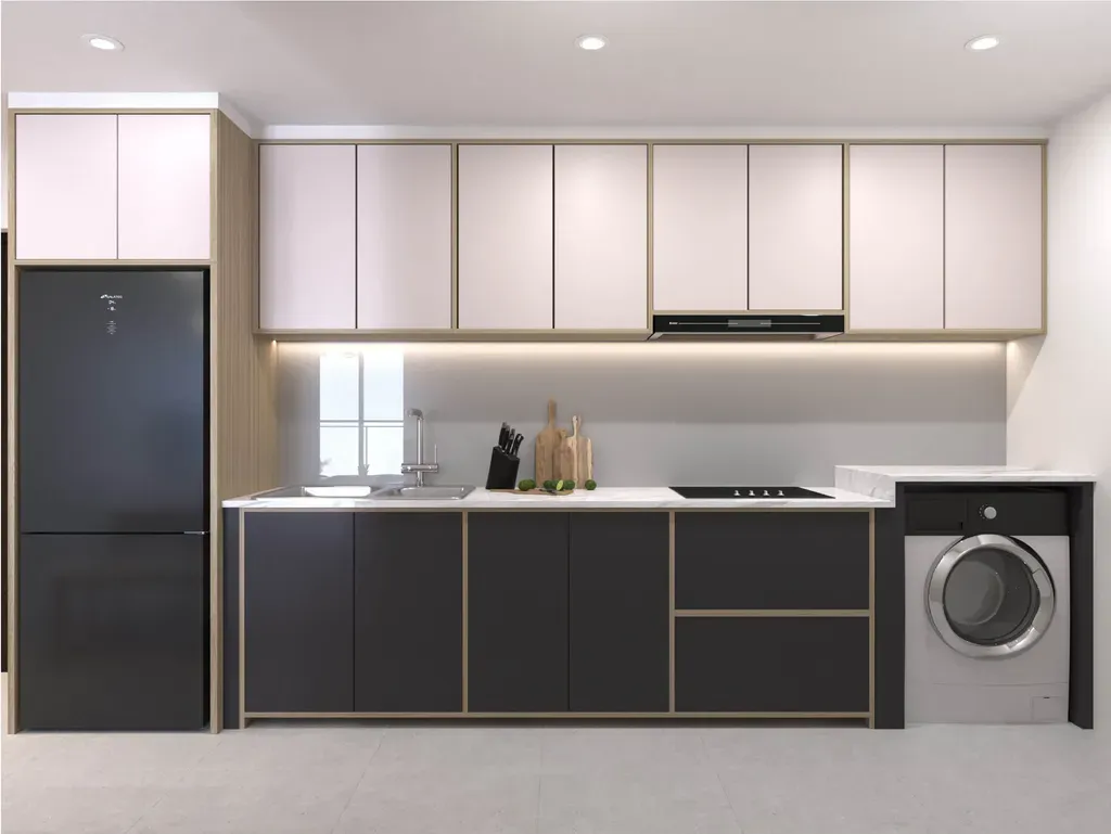Phòng bếp - Căn hộ Compass One Bình Dương 51m2 - Phong cách Scandinavian | Space T