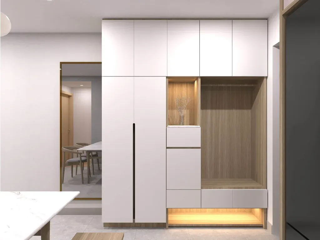 Lối vào - Căn hộ Compass One Bình Dương 51m2 - Phong cách Scandinavian | Space T