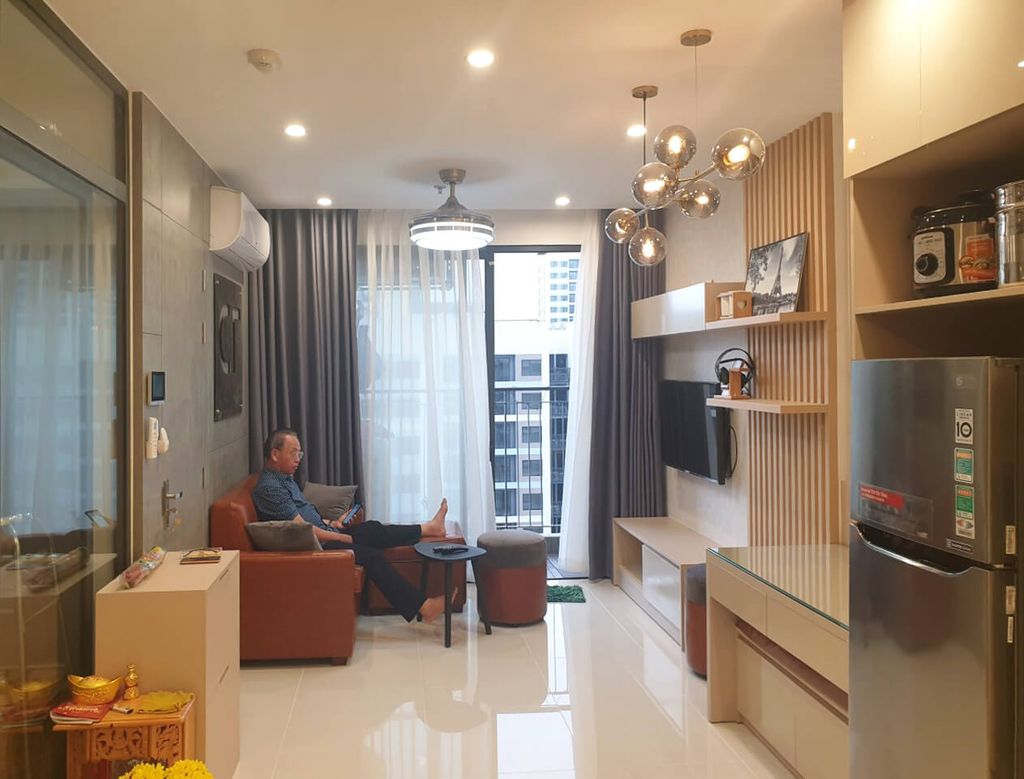 Phòng khách - Căn hộ Vinhomes Grand Park Quận 9 - Phong cách Modern  | Space T