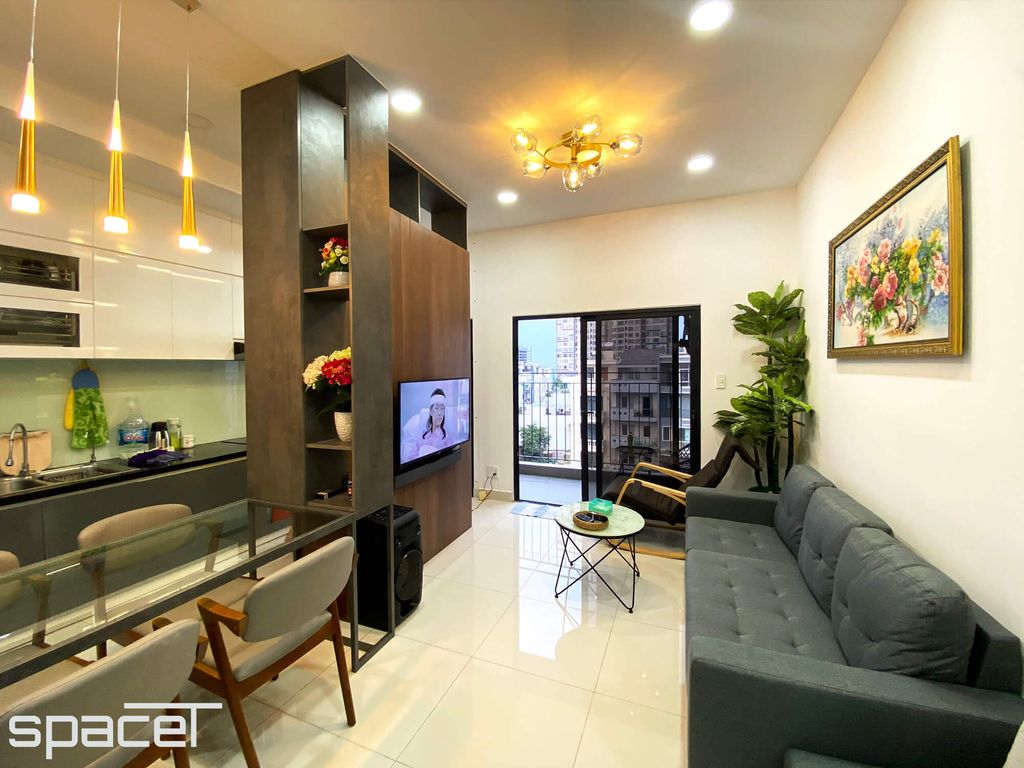 Phòng khách - Căn hộ Hoàng Quốc Việt Quận 7 - Phong cách Modern  | Space T