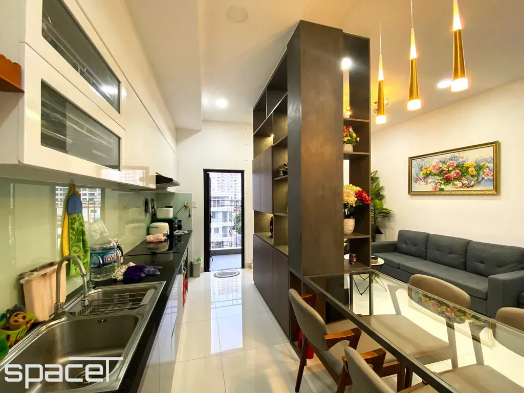 Phòng bếp, Phòng ăn - Căn hộ Hoàng Quốc Việt Quận 7 - Phong cách Modern | Space T