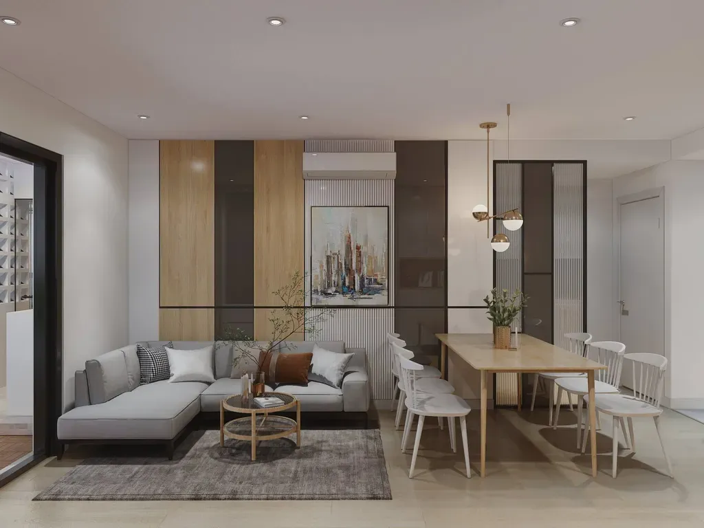 Phòng khách, Phòng ăn - Căn hộ Man Thiện C5 Quận 9 - Phong cách Scandinavian | Space T
