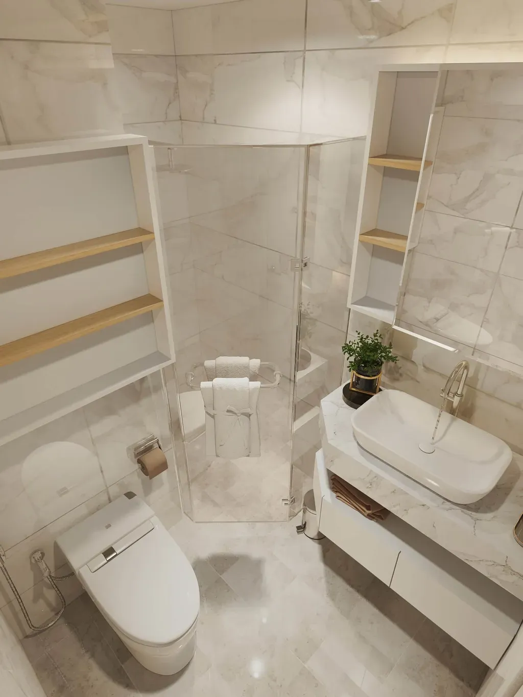 Phòng tắm - Căn hộ Man Thiện C5 Quận 9 - Phong cách Scandinavian | Space T
