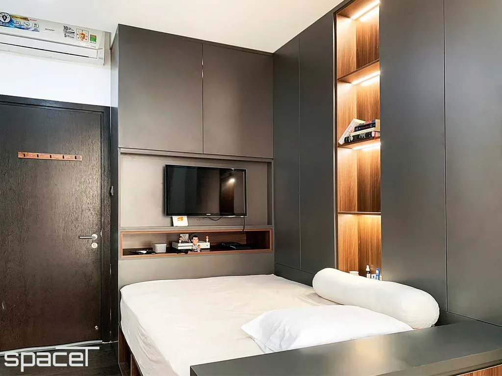 Phòng ngủ - Căn hộ Newton Residence Phú Nhuận - Phong cách Modern | Space T