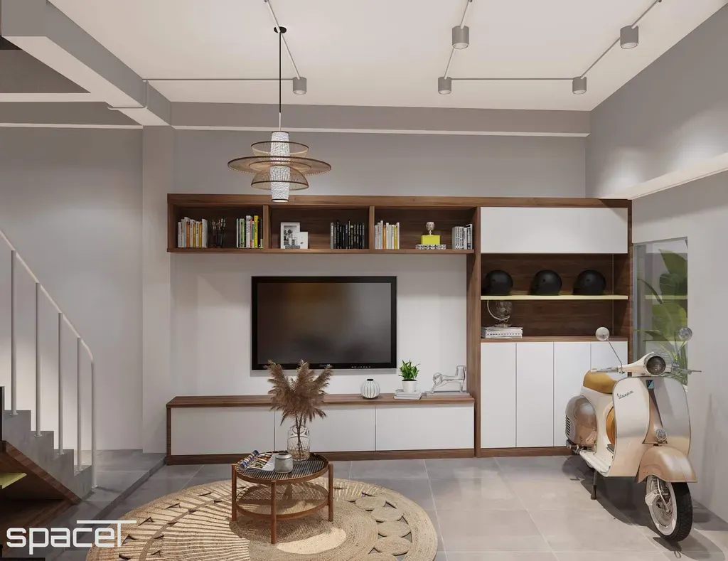 Phòng khách - Nhà phố Xô Viết Nghệ Tĩnh - Phong cách Color Block + Scandinavian | Space T