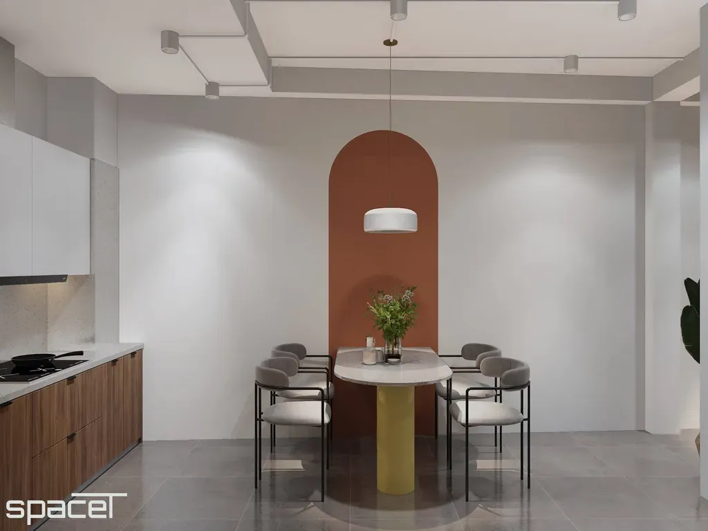 Phòng ăn - Nhà phố Xô Viết Nghệ Tĩnh - Phong cách Color Block + Scandinavian | Space T