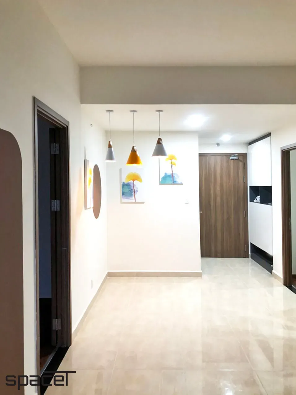 Lối vào - Căn hộ Centana Quận 2 - Phong cách Color Block + Scandinavian | Space T