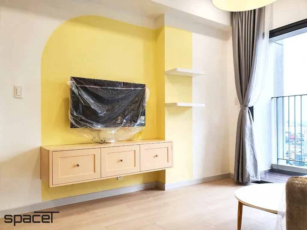 Phòng khách - Căn hộ Masteri T5 Thảo Điền - Phong cách Color Block + Scandinavian | Space T