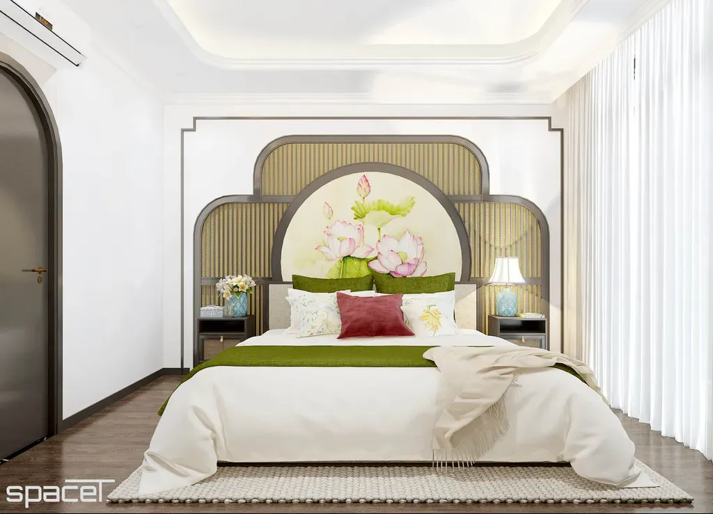 Phòng ngủ - Nhà phố Takara Residence Bình Dương - Phong cách Indochine | Space T