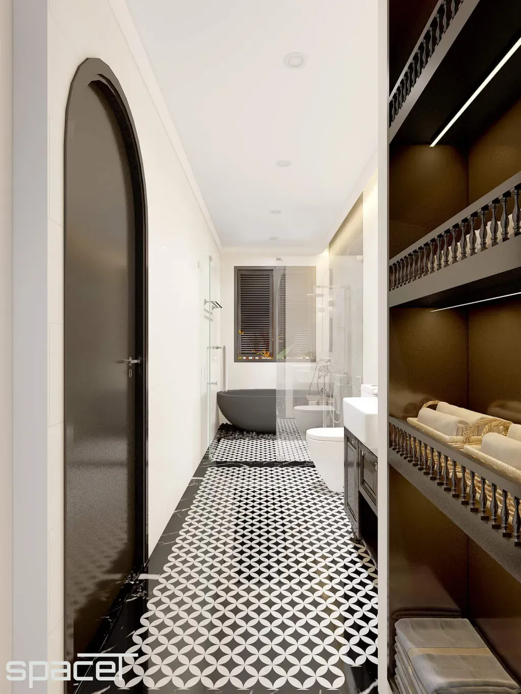 Phòng tắm - Nhà phố Takara Residence Bình Dương - Phong cách Indochine | Space T