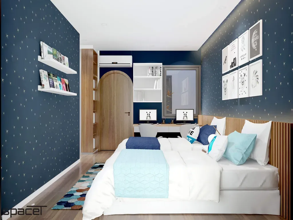 Phòng cho bé - Nhà phố Takara Residence Bình Dương - Phong cách Indochine | Space T