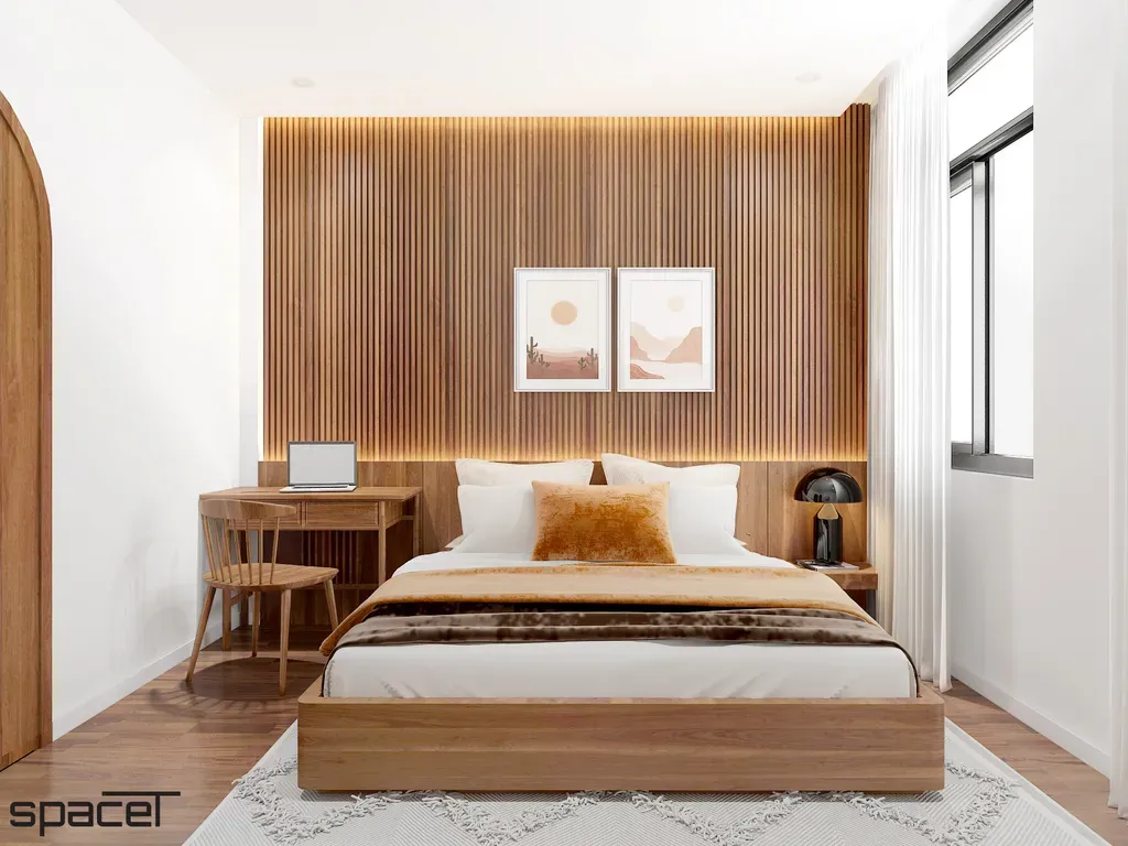 Phòng ngủ - Nhà phố Takara Residence Bình Dương - Phong cách Indochine | Space T