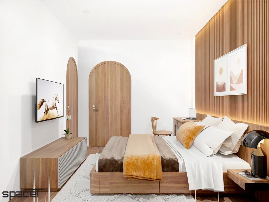 Phòng ngủ - Nhà phố Takara Residence Bình Dương - Phong cách Indochine | Space T