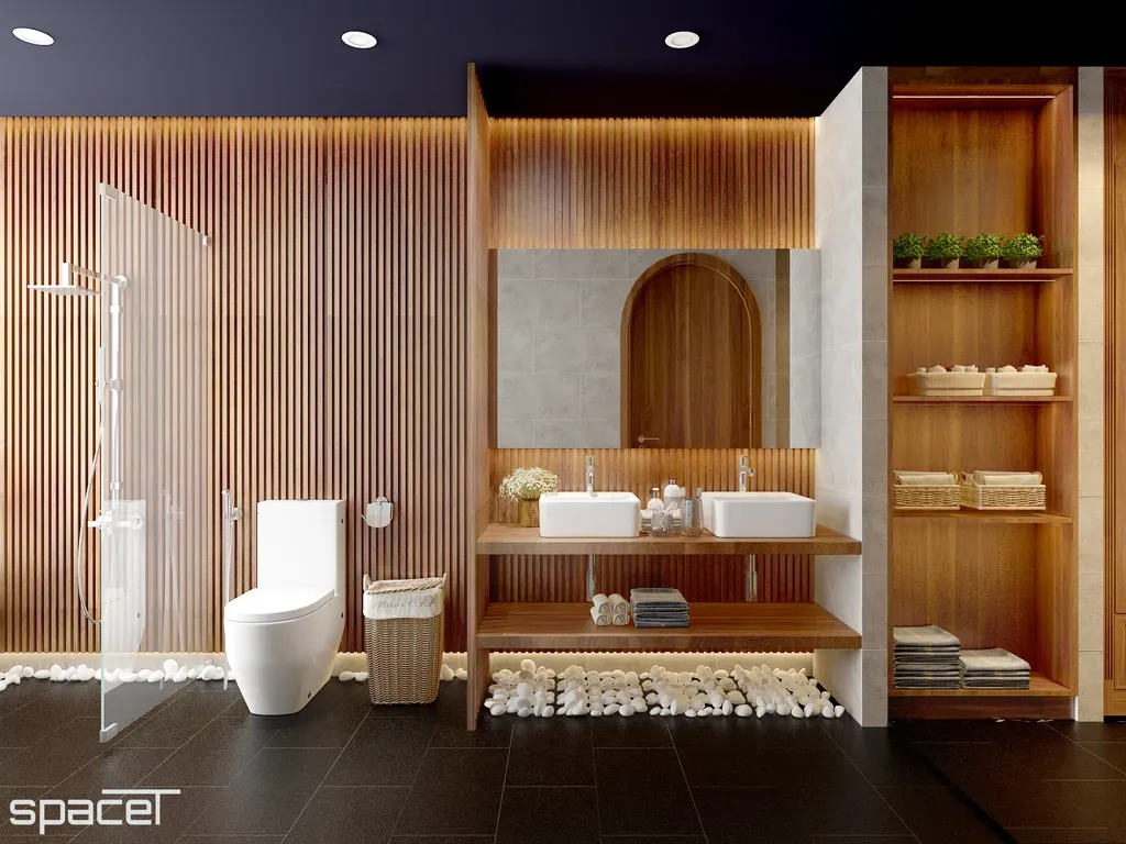 Phòng tắm - Nhà phố Takara Residence Bình Dương - Phong cách Indochine | Space T