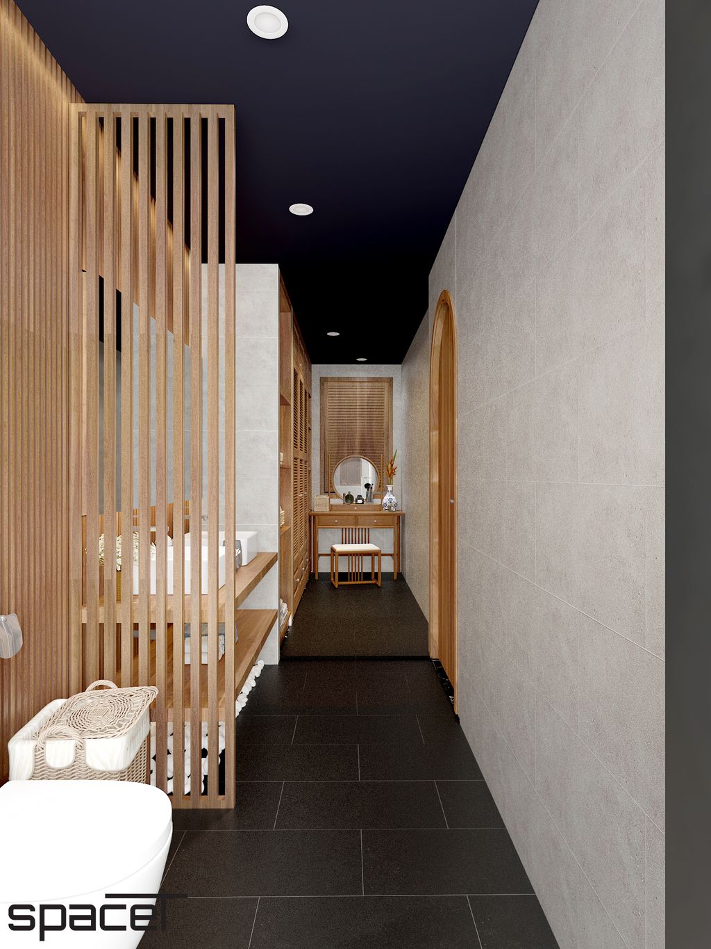 Phòng tắm - Nhà phố Takara Residence Bình Dương - Phong cách Indochine  | Space T