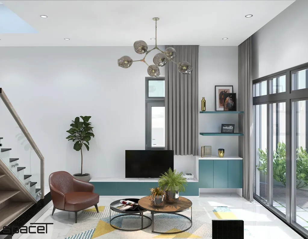 Phòng khách - Nhà phố Gò Vấp 132m2 - Phong cách Modern | Space T