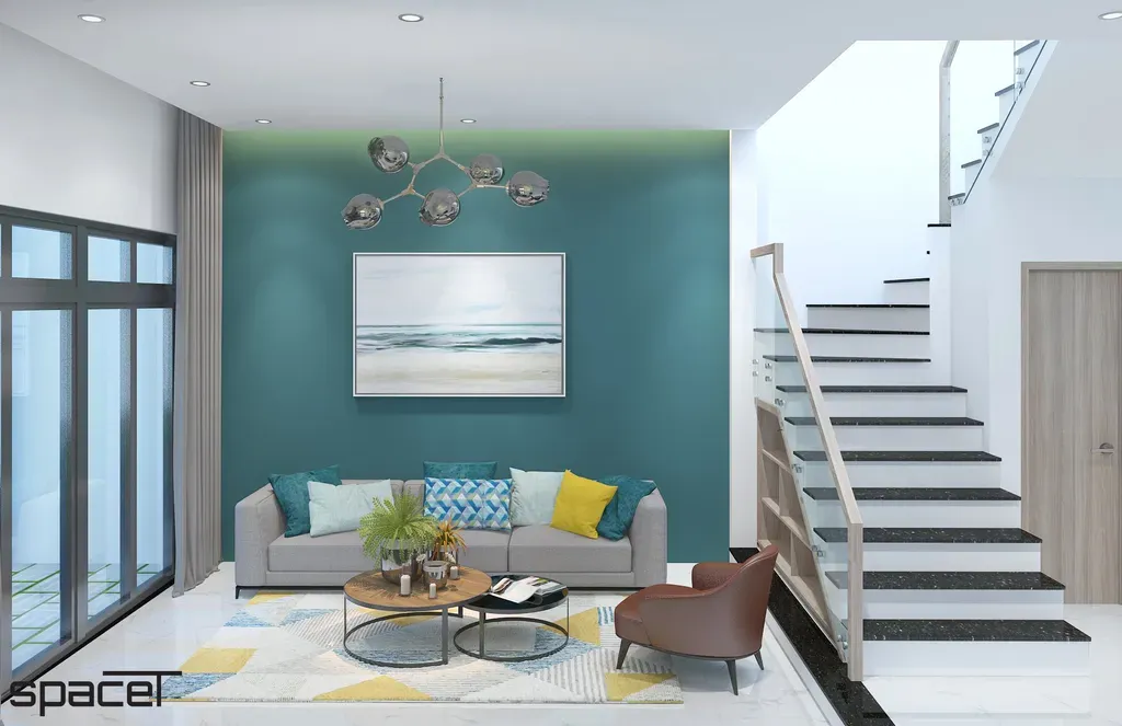 Phòng khách - Nhà phố Gò Vấp 132m2 - Phong cách Modern | Space T