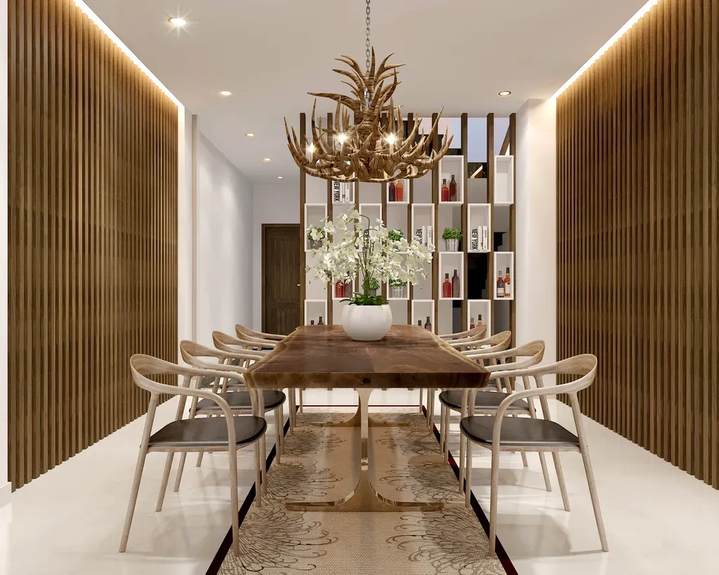 Phòng ăn - Nhà phố Quận 11 268m2 - Phong cách Modern + Scandinavian | Space T