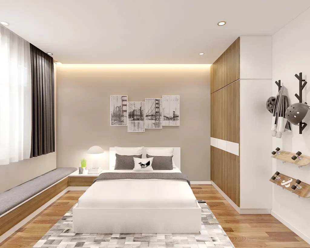 Phòng ngủ - Nhà phố Quận 11 268m2 - Phong cách Modern + Scandinavian | Space T