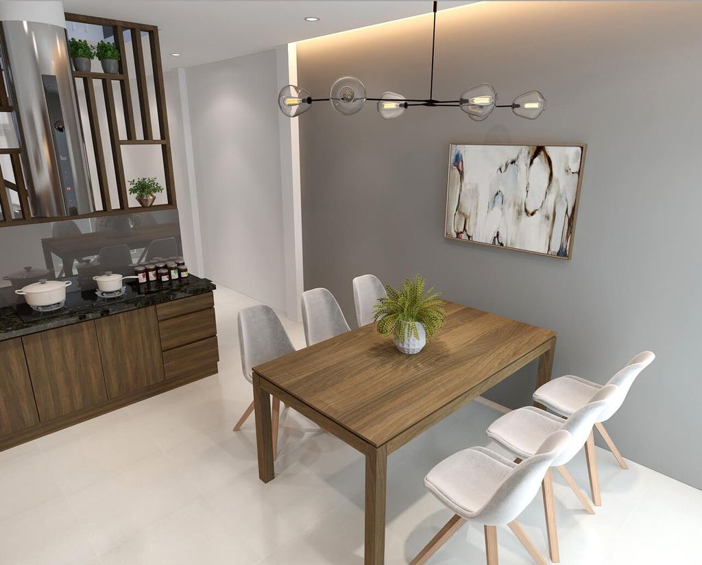 Phòng ăn - Nhà phố Gò Vấp 144m2 - Phong cách Modern  | Space T