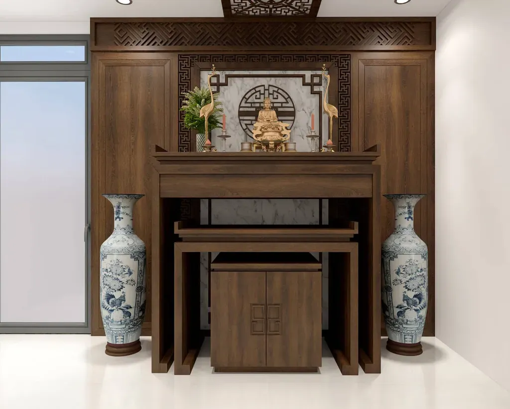 Phòng thờ - Nhà phố Gò Vấp 144m2 - Phong cách Modern | Space T