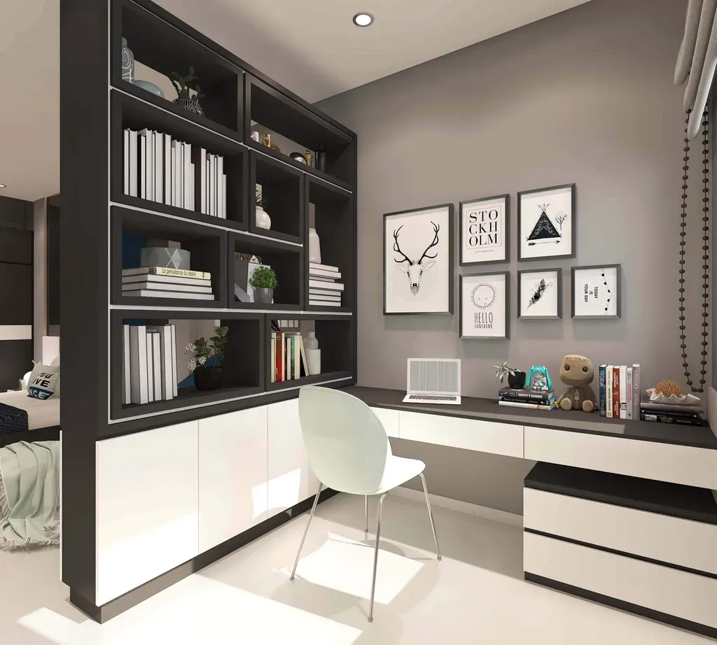 Phòng ngủ, Phòng làm việc - Nhà phố Bình Thạnh - Phong cách Modern | Space T