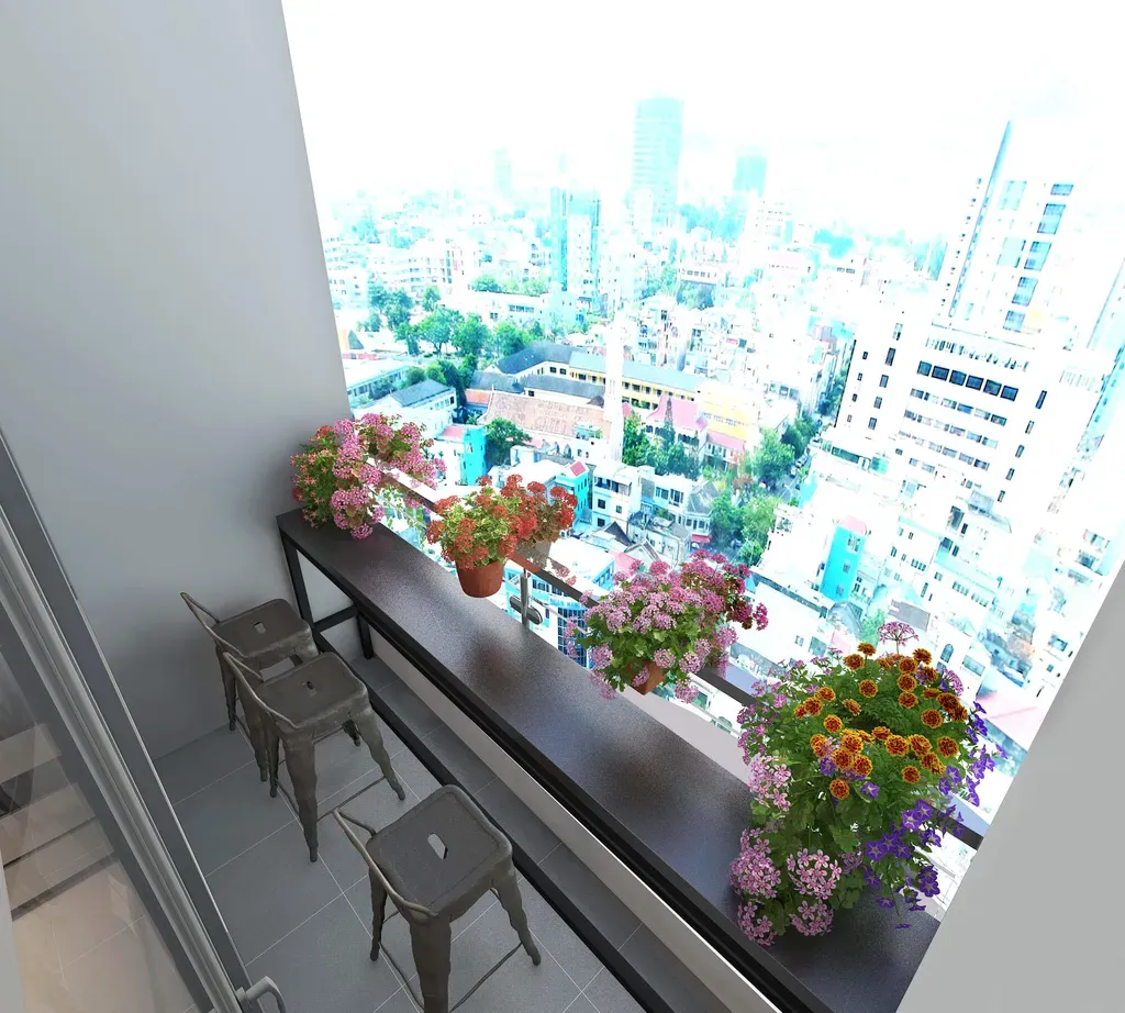 Lô gia - Nhà phố Bình Thạnh - Phong cách Modern | Space T