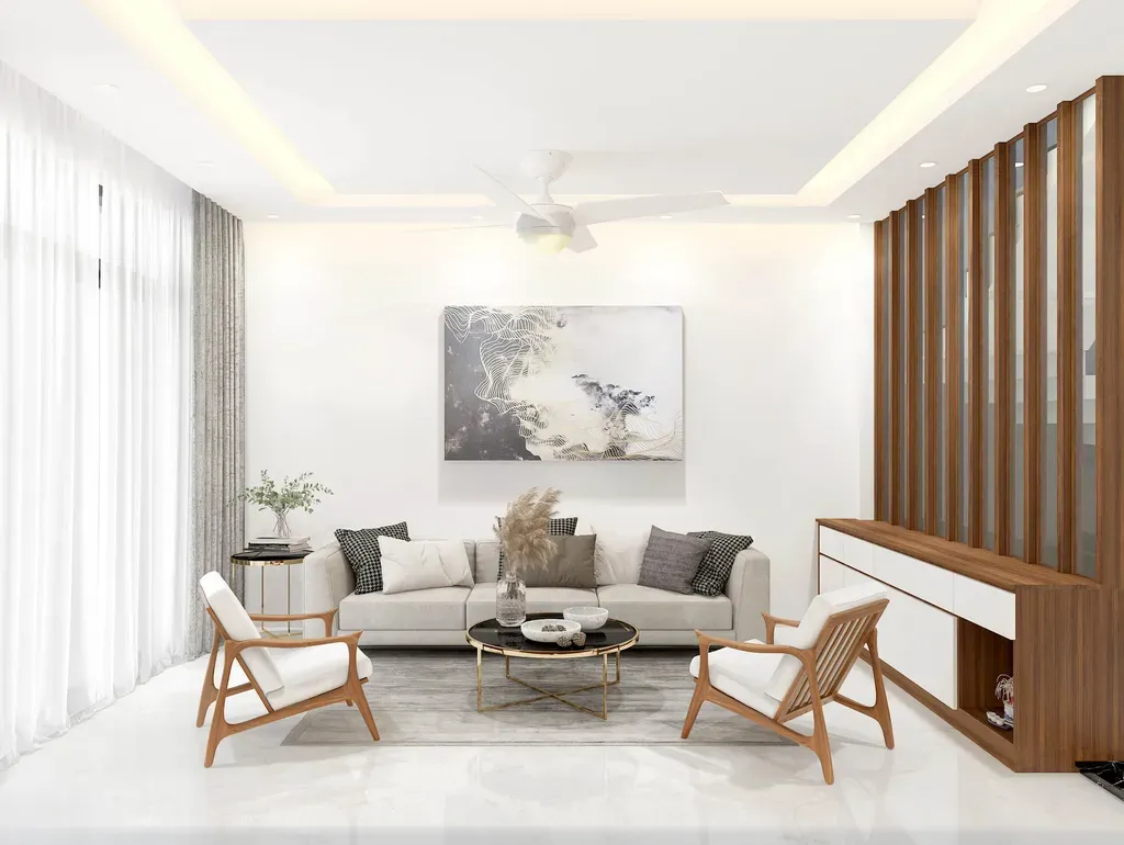 Phòng khách - Nhà phố Bình Dương - Phong cách Modern + Scandinavian | Space T