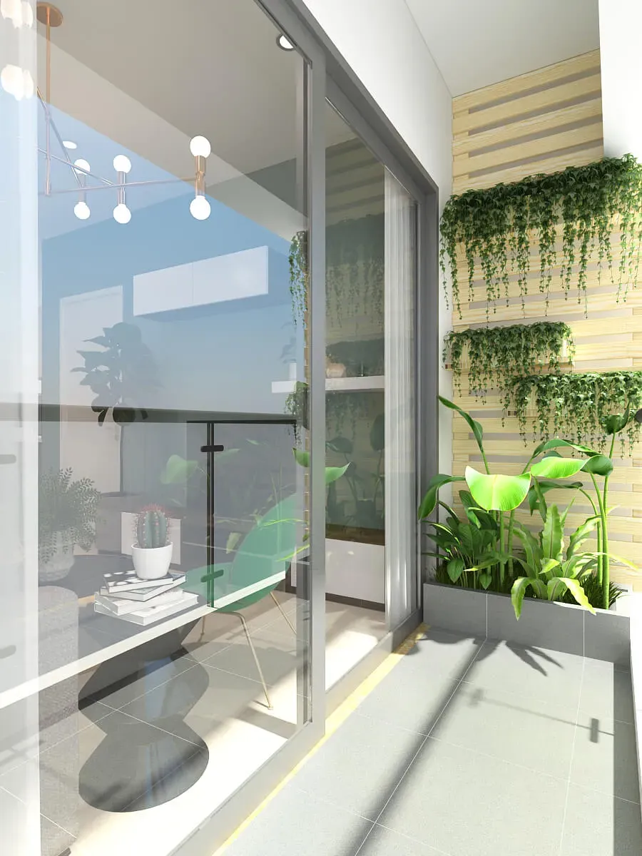 Lô gia - Căn hộ Millennium Quận 4 - Phong cách Modern | Space T