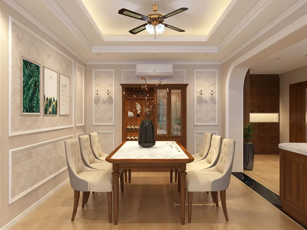 Phòng ăn - Căn hộ Gold View Quận 4 - Phong cách Neo Classic | Space T