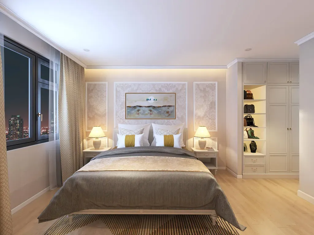 Phòng ngủ - Căn hộ Gold View Quận 4 - Phong cách Neo Classic | Space T