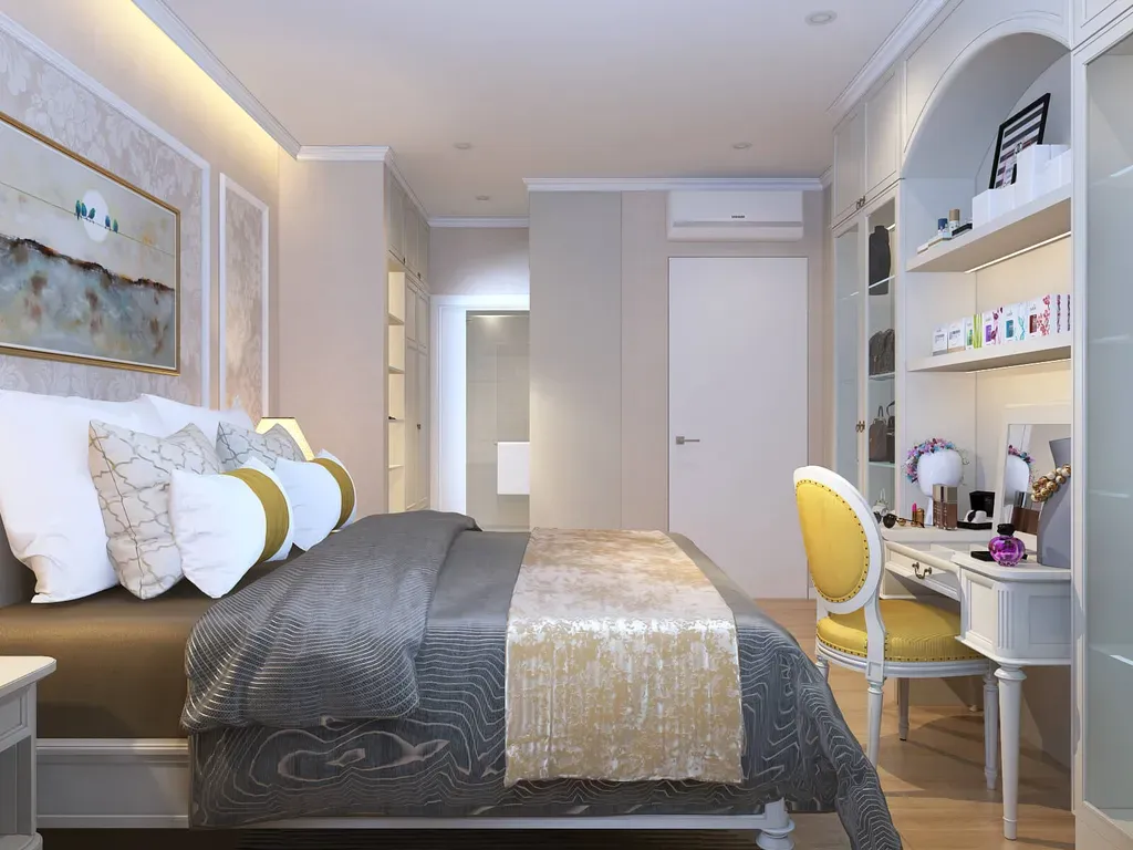 Phòng ngủ - Căn hộ Gold View Quận 4 - Phong cách Neo Classic | Space T