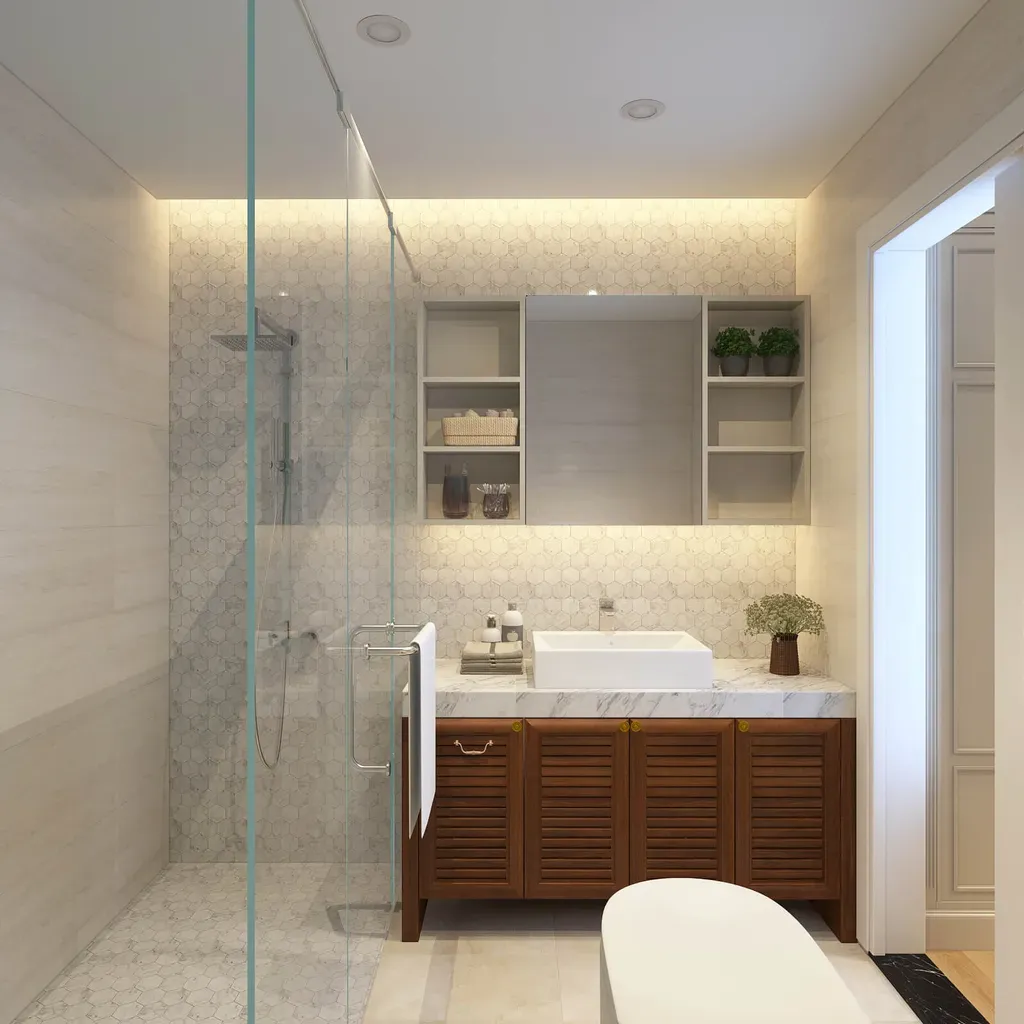 Phòng tắm - Căn hộ Gold View Quận 4 - Phong cách Neo Classic | Space T
