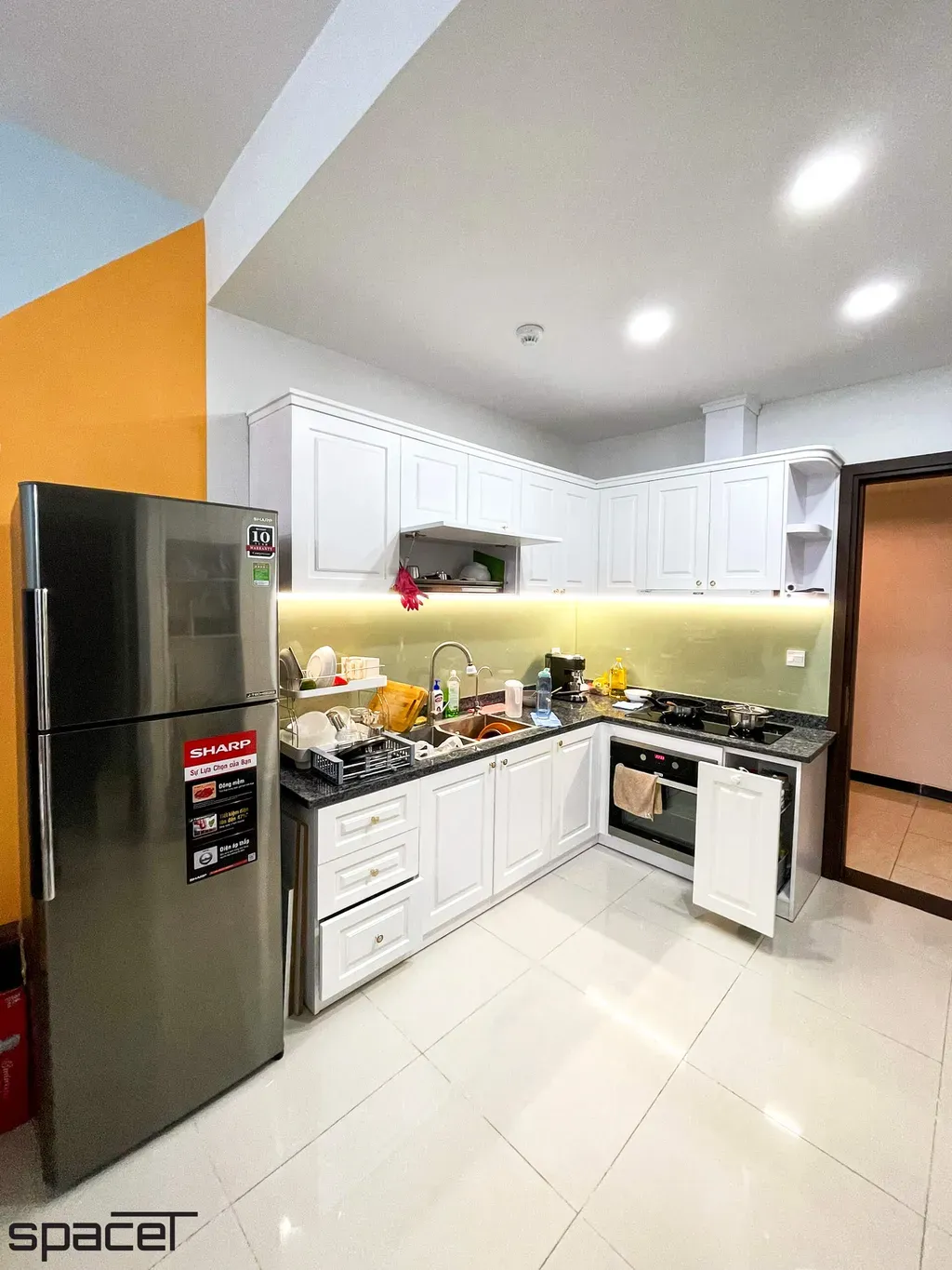 Phòng bếp - Cải tạo Căn hộ Golden Mansion Phú Nhuận - Phong cách Color Block | Space T