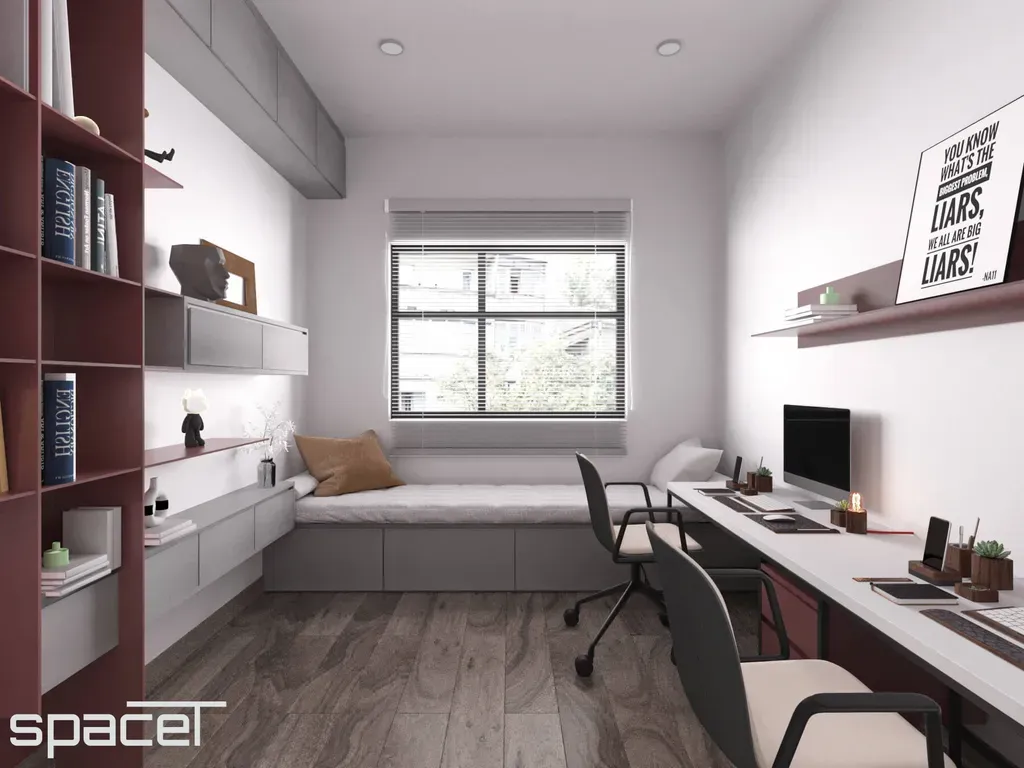 Phòng làm việc - Căn hộ D'Lusso Quận 2 - Phong cách Modern | Space T