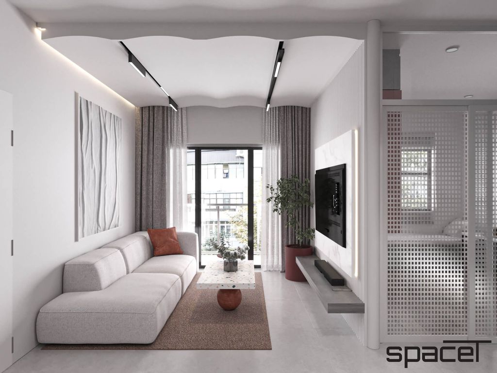 Phòng khách - Căn hộ D'Lusso Quận 2 - Phong cách Modern  | Space T